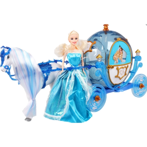 lalka z karetą i koniem